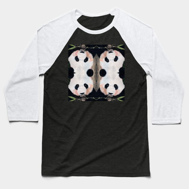 Panda Bear Baseball T-Shirt by teenamarie23art